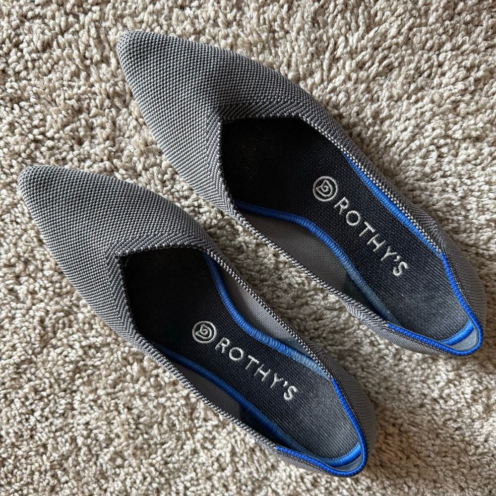 Rothy's Charcoal and Cobalt Loafers